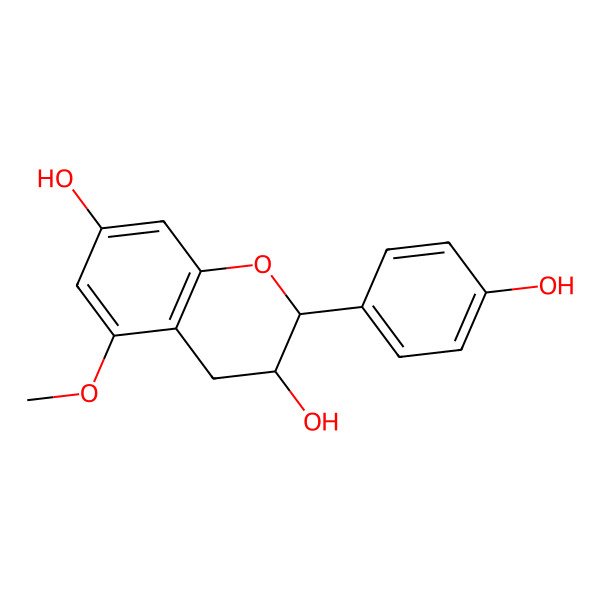 2D Structure of 2-(4-hydroxyphenyl)-5-methoxy-3,4-dihydro-2H-chromene-3,7-diol