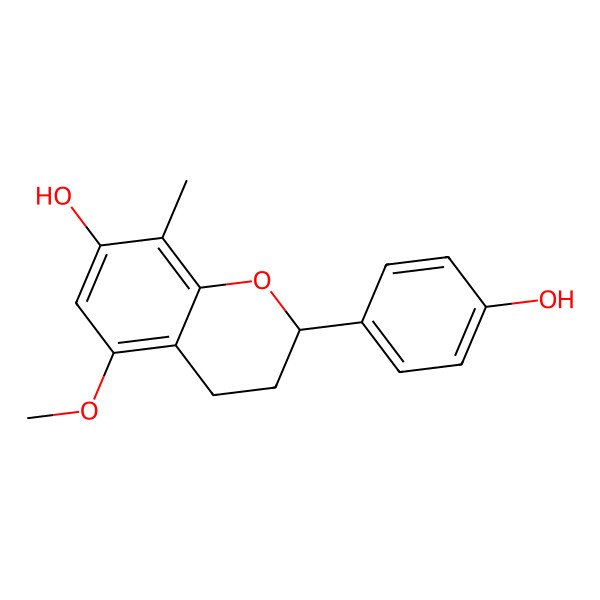 2D Structure of 7,4'-Dihydroxy-5-methoxy-8-methylflavane