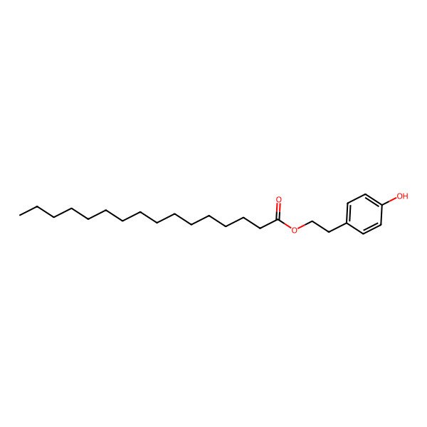 2D Structure of 2-(4-Hydroxyphenyl)ethyl hexadecanoate