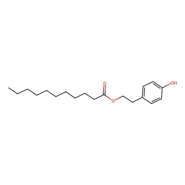 2D Structure of 2-(4-Hydroxyphenyl)ethyl undecanoate