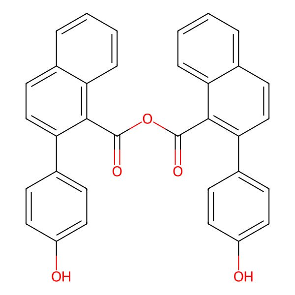2D Structure of [2-(4-Hydroxyphenyl)naphthalene-1-carbonyl] 2-(4-hydroxyphenyl)naphthalene-1-carboxylate