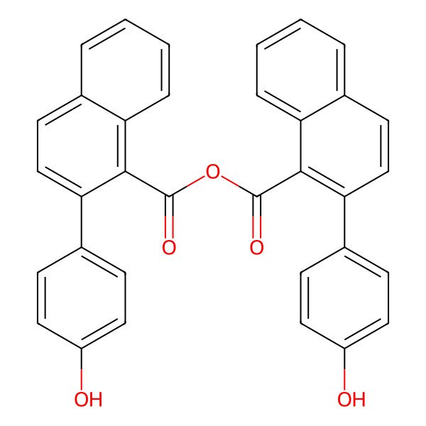 2D Structure of [2-(4-Hydroxyphenyl)naphthalene-1-carbonyl] 2-(4-hydroxyphenyl)naphthalene-1-carboxylate