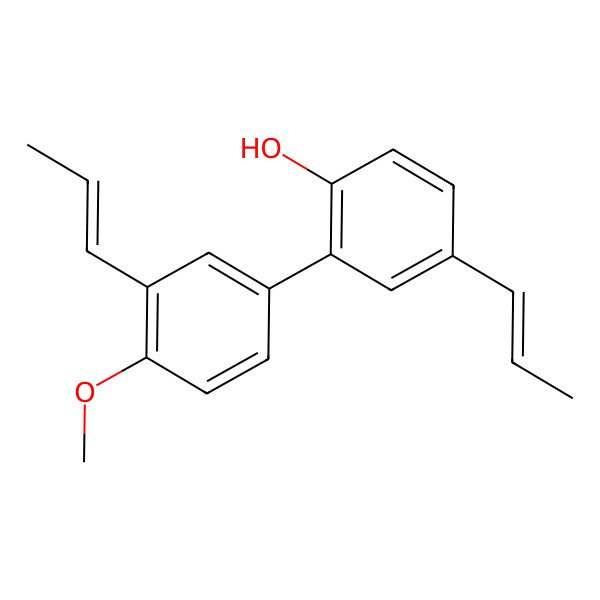 2D Structure of 2-(4-Methoxy-3-prop-1-enylphenyl)-4-prop-1-enylphenol