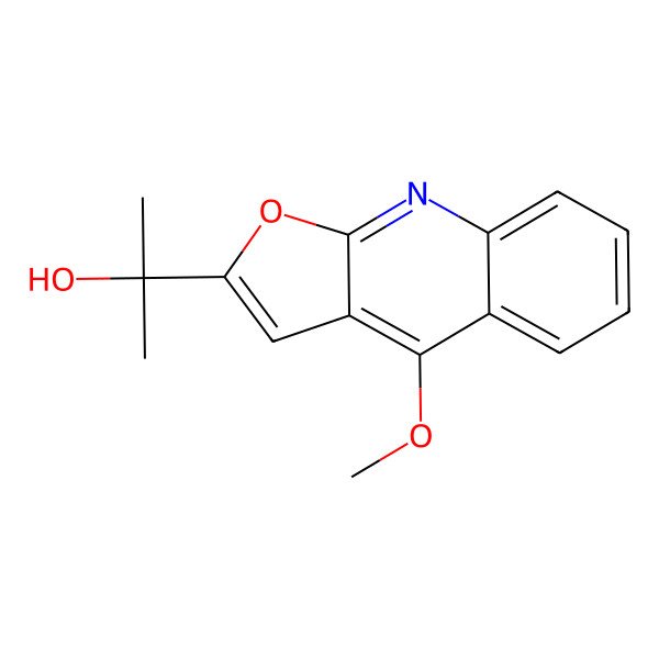 2D Structure of 2-(4-Methoxyfuro[2,3-b]quinolin-2-yl)propan-2-ol
