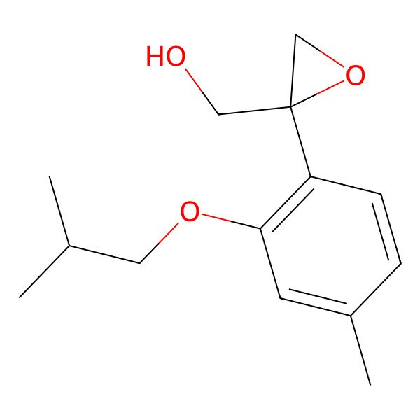 2D Structure of {2-[4-Methyl-2-(2-methylpropoxy)phenyl]oxiran-2-yl}methanol