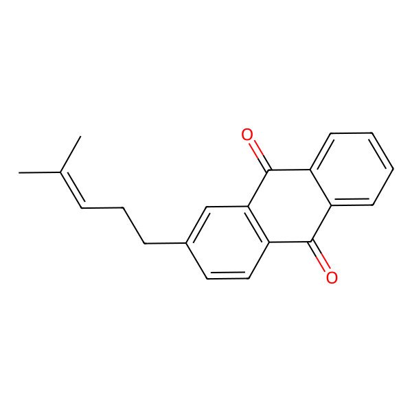 2D Structure of 2-(4-Methyl-3-pentenyl)anthraquinone