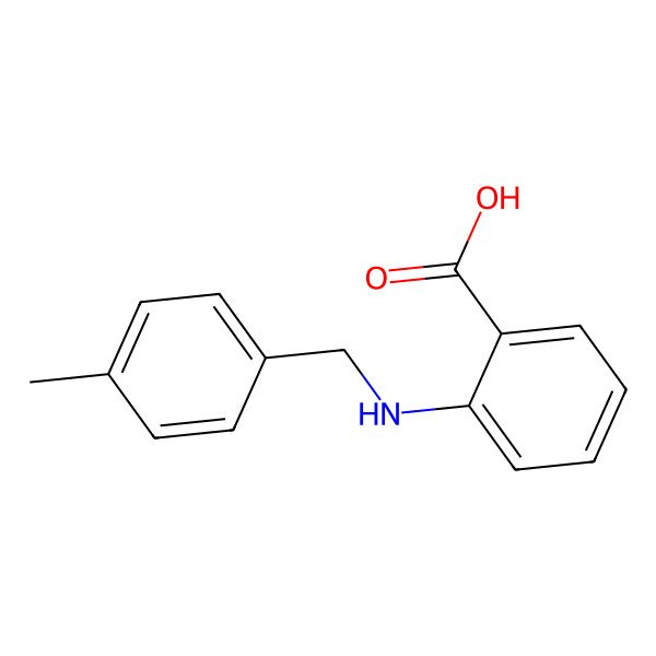2D Structure of 2-[(4-methylphenyl)methylamino]benzoic Acid