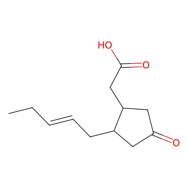 2D Structure of 2-(4-Oxo-2-pent-2-enylcyclopentyl)acetic acid