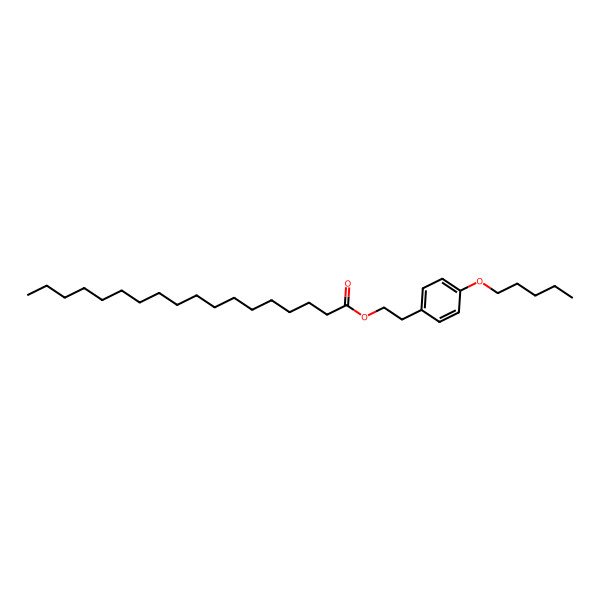 2D Structure of 2-(4-Pentoxyphenyl)ethyl octadecanoate