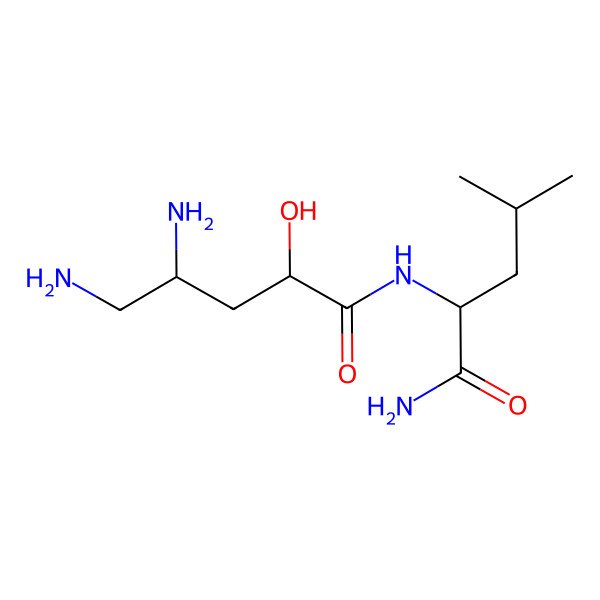 2D Structure of 2-[(4,5-Diamino-2-hydroxypentanoyl)amino]-4-methylpentanamide