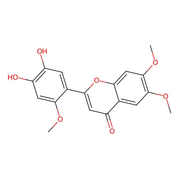2D Structure of 2-(4,5-Dihydroxy-2-methoxyphenyl)-6,7-dimethoxychromen-4-one
