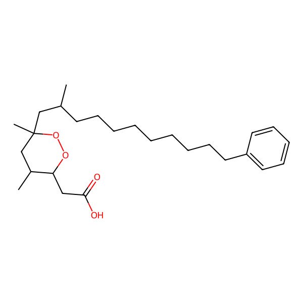 2D Structure of 2-[4,6-Dimethyl-6-(2-methyl-11-phenylundecyl)dioxan-3-yl]acetic acid