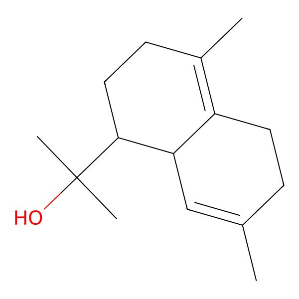 2D Structure of 2-(4,7-Dimethyl-1,2,3,5,6,8a-hexahydronaphthalen-1-yl)propan-2-ol