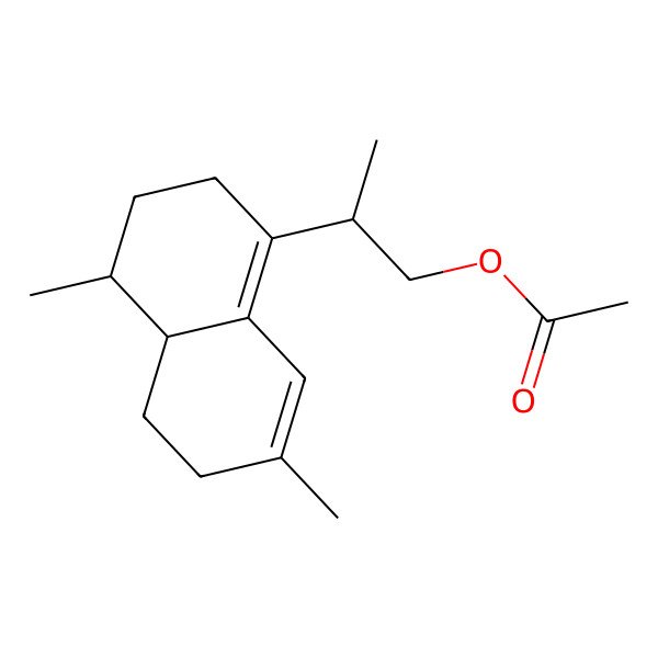 2D Structure of 2-(4,7-Dimethyl-2,3,4,4a,5,6-hexahydronaphthalen-1-yl)propyl acetate
