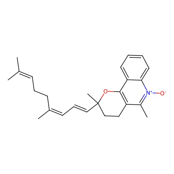2D Structure of 2-(4,8-Dimethylnona-1,3,7-trienyl)-2,5-dimethyl-6-oxido-3,4-dihydropyrano[3,2-c]quinolin-6-ium