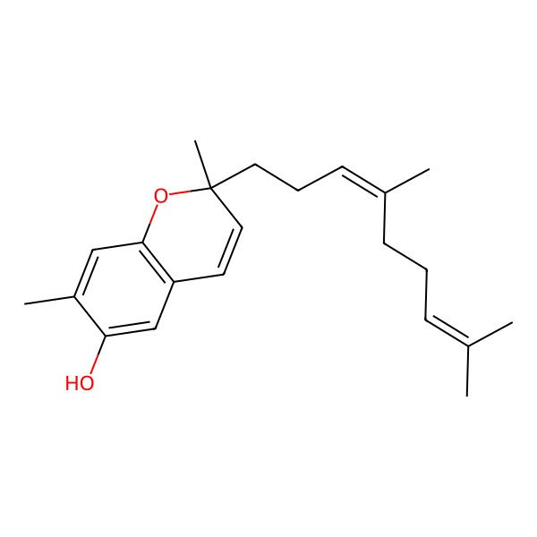 2D Structure of 2-(4,8-Dimethylnona-3,7-dienyl)-2,7-dimethylchromen-6-ol