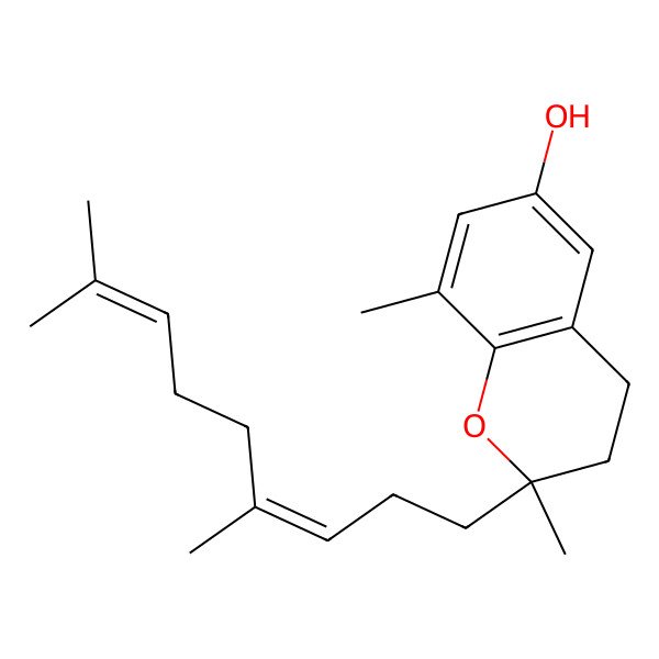 2D Structure of 2-(4,8-Dimethylnona-3,7-dienyl)-2,8-dimethyl-3,4-dihydrochromen-6-ol