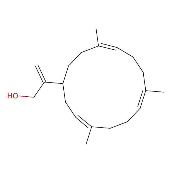 2D Structure of 2-(4,8,12-Trimethylcyclotetradeca-3,7,11-trien-1-yl)prop-2-en-1-ol