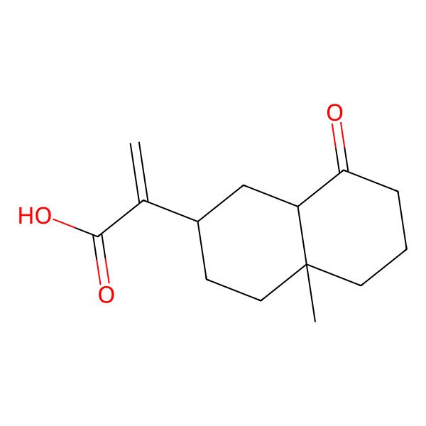 2D Structure of 2-(4a-Methyl-8-oxo-1,2,3,4,5,6,7,8a-octahydronaphthalen-2-yl)prop-2-enoic acid