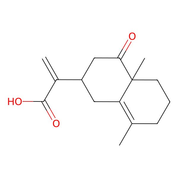 2D Structure of 2-(4a,8-Dimethyl-4-oxo-1,2,3,5,6,7-hexahydronaphthalen-2-yl)prop-2-enoic acid 2D Structure of 2-(4a,8-Dimethyl-4-oxo-1,2,3,5,6,7-hexahydronaphthalen-2-yl)prop-2-enoic acid