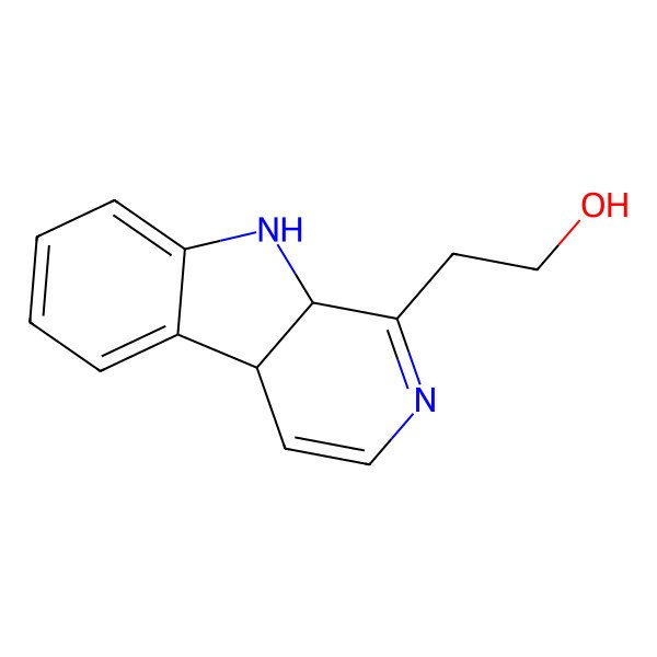 2D Structure of 2-[(4aS,9aR)-9,9a-dihydro-4aH-pyrido[3,4-b]indol-1-yl]ethanol