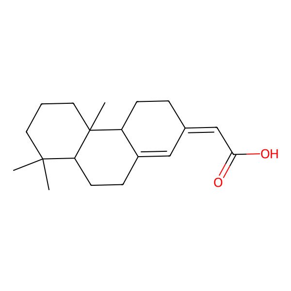 2D Structure of 2-(4b,8,8-trimethyl-4,4a,5,6,7,8a,9,10-octahydro-3H-phenanthren-2-ylidene)acetic acid