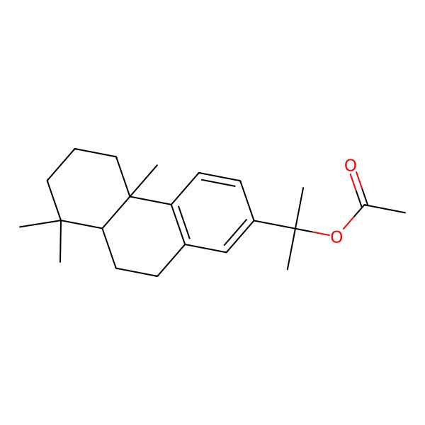 2D Structure of 2-(4b,8,8-Trimethyl-5,6,7,8a,9,10-hexahydrophenanthren-2-yl)propan-2-yl acetate
