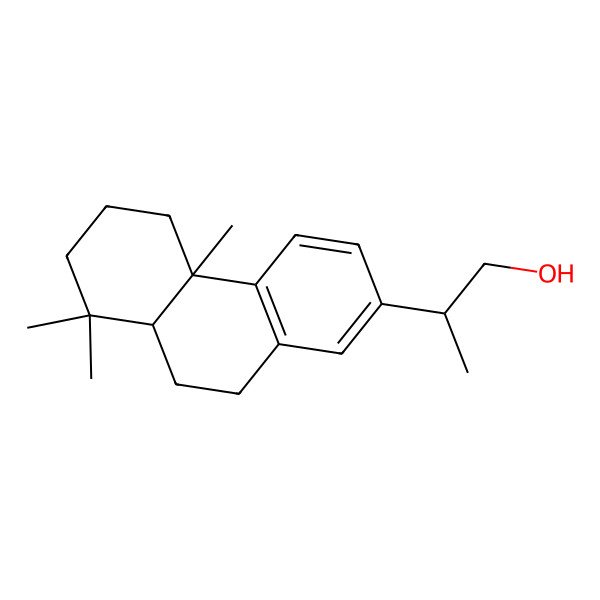 2D Structure of 2-[(4bR,8aR)-4b,8,8-trimethyl-5,6,7,8a,9,10-hexahydrophenanthren-2-yl]propan-1-ol