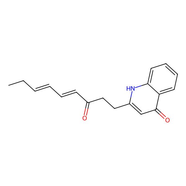 2D Structure of 2-[(4E,6Z)-3-oxonona-4,6-dienyl]-1H-quinolin-4-one