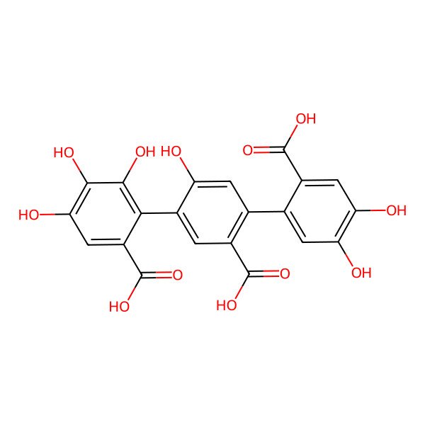 2D Structure of 2-[5-Carboxy-4-(2-carboxy-4,5-dihydroxyphenyl)-2-hydroxyphenyl]-3,4,5-trihydroxybenzoic acid
