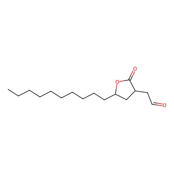 2D Structure of 2-(5-Decyl-2-oxooxolan-3-yl)acetaldehyde