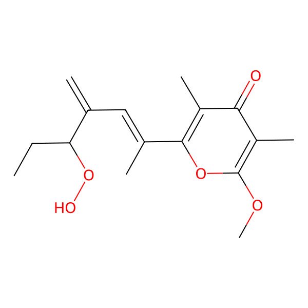 2D Structure of 2-(5-Hydroperoxy-4-methylidenehept-2-en-2-yl)-6-methoxy-3,5-dimethylpyran-4-one