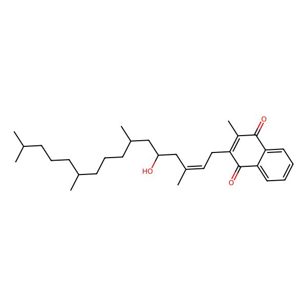 2D Structure of 2-(5-Hydroxy-3,7,11,15-tetramethylhexadec-2-enyl)-3-methylnaphthalene-1,4-dione