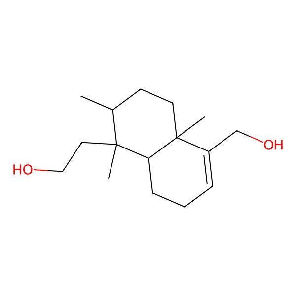 2D Structure of 2-[5-(Hydroxymethyl)-1,2,4a-trimethyl-2,3,4,7,8,8a-hexahydronaphthalen-1-yl]ethanol