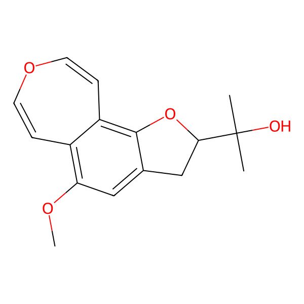 2D Structure of 2-(5-Methoxy-2,3-dihydrofuro[3,2-i][3]benzoxepin-2-yl)propan-2-ol