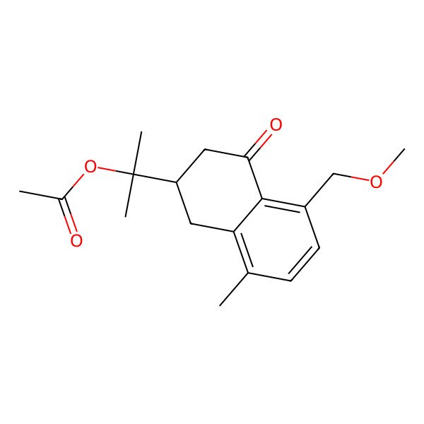 2D Structure of 2-[5-(methoxymethyl)-8-methyl-4-oxo-2,3-dihydro-1H-naphthalen-2-yl]propan-2-yl acetate