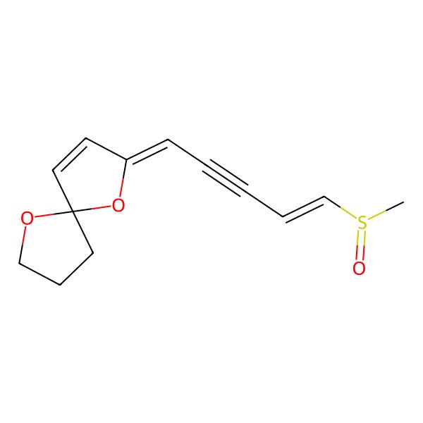 2D Structure of 2-(5-Methylsulfinylpent-4-en-2-ynylidene)-1,6-dioxaspiro[4.4]non-3-ene