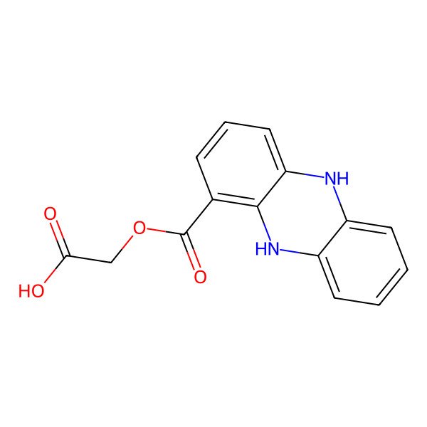 2D Structure of 2-(5,10-Dihydrophenazine-1-carbonyloxy)acetic acid