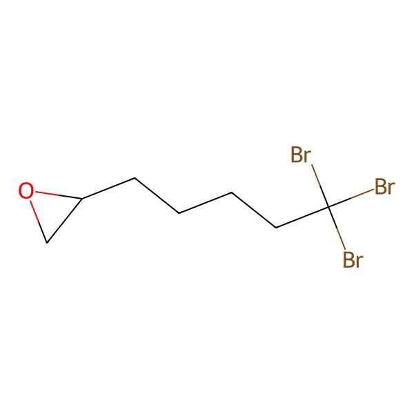 2D Structure of 2-(5,5,5-Tribromopentyl)oxirane