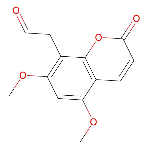 2D Structure of 2-(5,7-Dimethoxy-2-oxochromen-8-yl)acetaldehyde