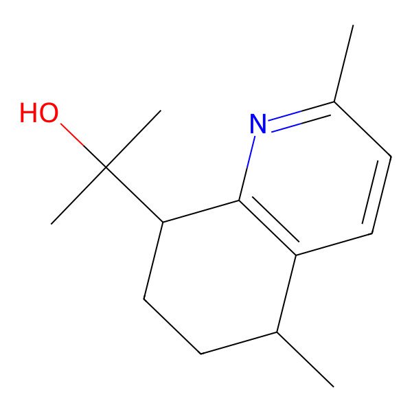 2D Structure of 2-[(5R,8R)-2,5-dimethyl-5,6,7,8-tetrahydroquinolin-8-yl]propan-2-ol