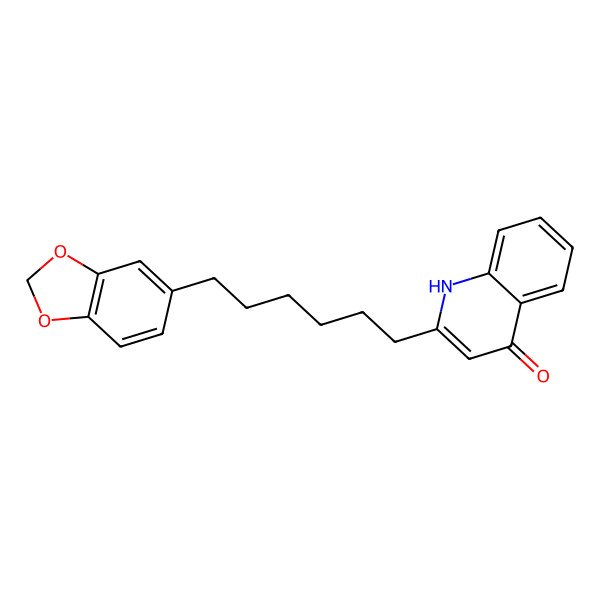 2D Structure of 2-[6-(1,3-benzodioxol-5-yl)hexyl]-1H-quinolin-4-one