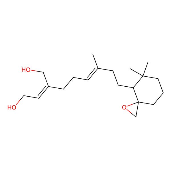 2D Structure of 2-[6-(5,5-Dimethyl-1-oxaspiro[2.5]octan-4-yl)-4-methylhex-3-enyl]but-2-ene-1,4-diol