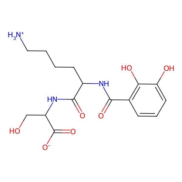 2D Structure of 2-[[6-Azaniumyl-2-[(2,3-dihydroxybenzoyl)amino]hexanoyl]amino]-3-hydroxypropanoate