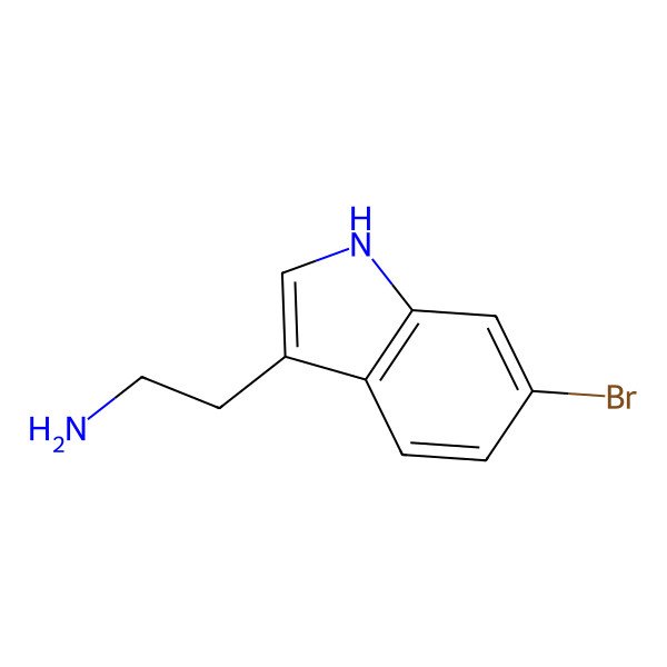 2D Structure of 2-(6-bromo-1H-indol-3-yl)ethanamine