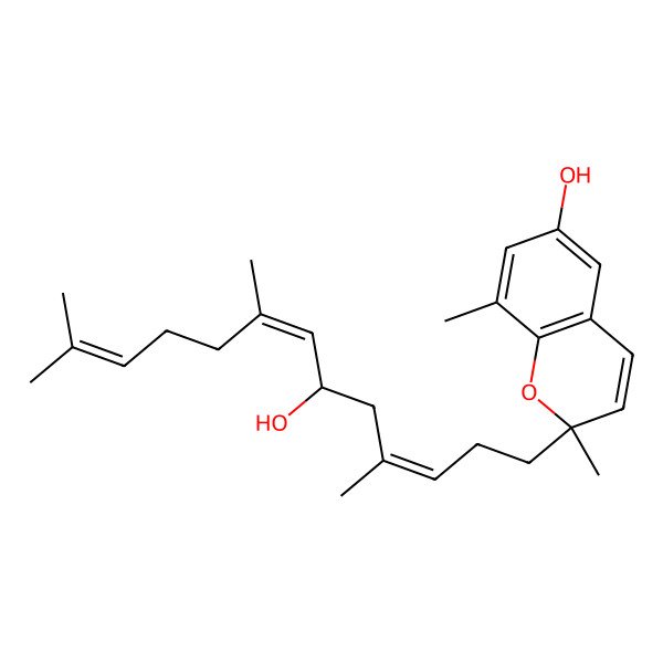 2D Structure of 2-(6-Hydroxy-4,8,12-trimethyltrideca-3,7,11-trienyl)-2,8-dimethylchromen-6-ol