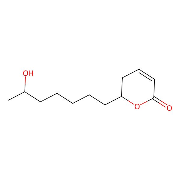 2D Structure of 2-(6-Hydroxyheptyl)-2,3-dihydropyran-6-one