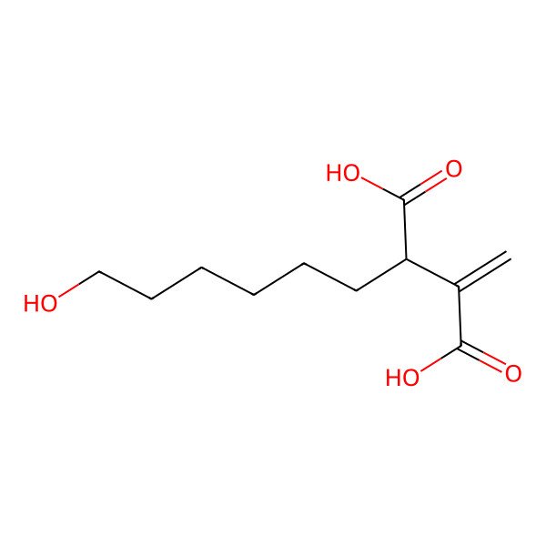 2D Structure of 2-(6-Hydroxyhexyl)-3-methylidenebutanedioic acid