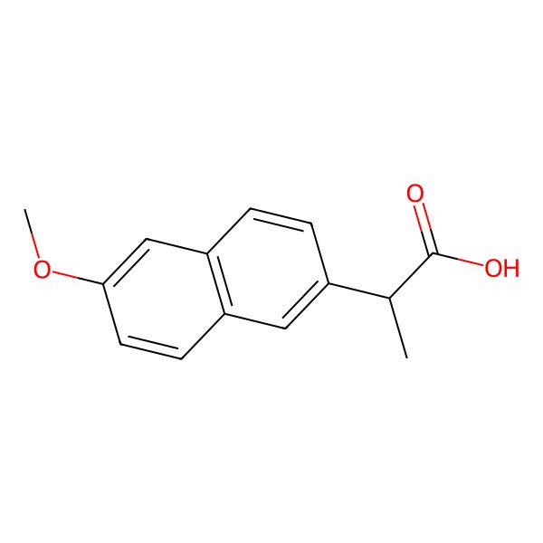2D Structure of 2-(6-Methoxy-2-naphthyl)propionic acid