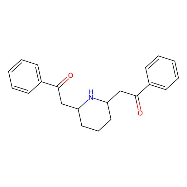 2D Structure of 2-(6-Phenacylpiperidin-2-yl)-1-phenylethanone